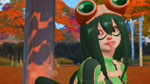 yamete-chan: Tsuyu Asui Hero Suit by @yescyclops​ Tsuyu Hair by @botrom-u1​ Uniform by @barricorn-si