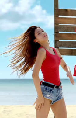 pervingonfemalekpop:  Seolhyun panties showing in short shorts.  Good Luck MV - 0:50