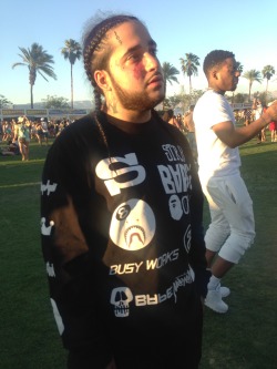 pilyaloha:  one of the pics i took of a$ap yams when i met him at coachella.  RIP yamborghini 