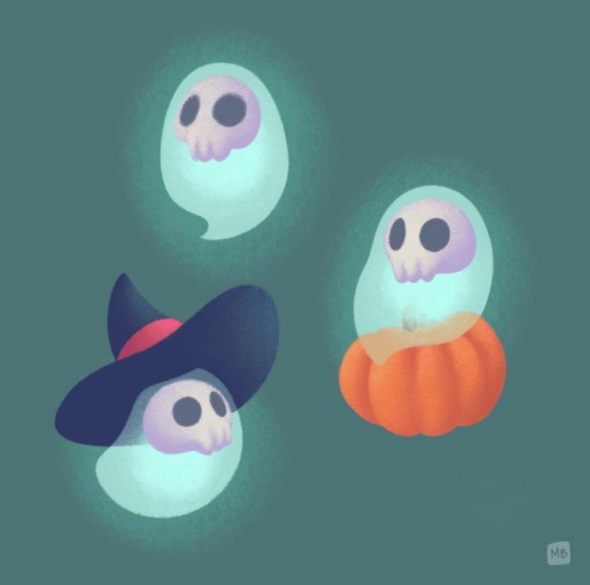mer-mer-b:The time is coming! so I made some funny little ghosts :)