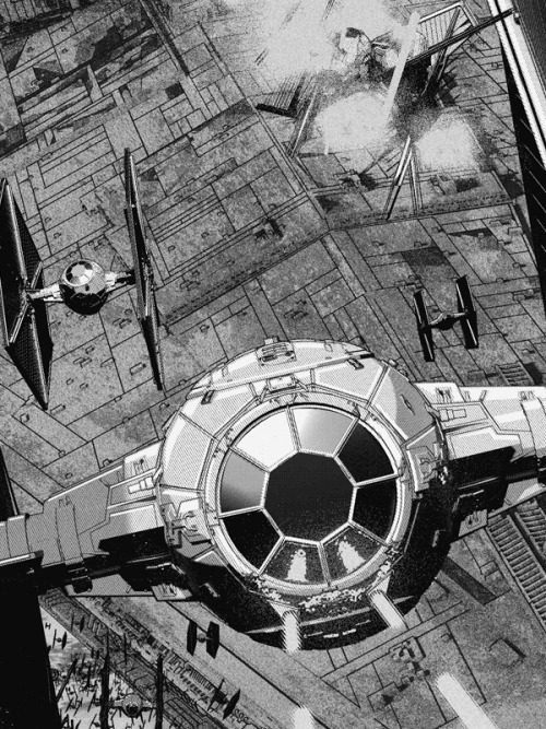 jedavu:  X-Wing Vs. TIE-Fighter screen prints by Chris Skinner