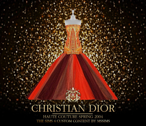 CHRISTIAN DIOR HAUTE COUTURE SPRING 2004 SET FOR THE SIMS 4ACCESS TO EXCLUSIVE CC ON MSSIMS4 PATREON
