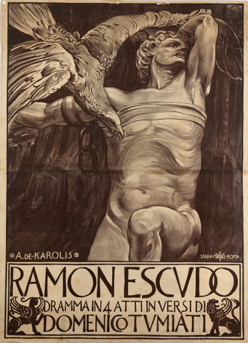 privatecabinetstuff: Adolfo De Carolis Manifesto per Ramon Escudo - 1904 