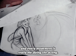 thewaltcrew:Supervising animator Glen Keane flipping his animation for the character of Aladdin [x]