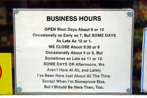 neil-gaiman:i-dreaminwords:Azariphale’s bookstore hours be likeActually, the sign in Aziraphale’s bo