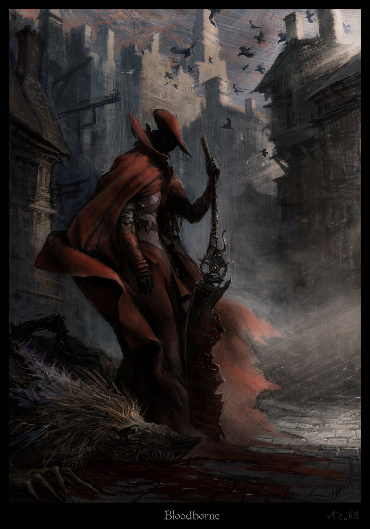 gamingpixels:  Bloodborne Fan Arts:#1 CrowGuard by Alexander Kretov#2 Dead-hearted