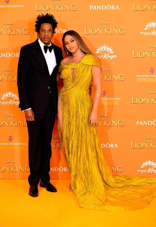 Jay-Z and Beyoncé wearing Cong Tri at The Lion King’s London premiere
