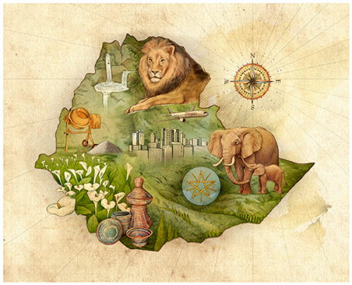 moarrrmagazine:Africa by MUTI an illustrated calendar for PPC, the leading supplier of cement in Sou