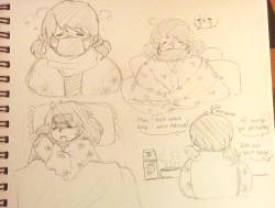 blackxxcherry:  I am sick and I am not happy.  The only logical action is to draw Marinette sick too. 