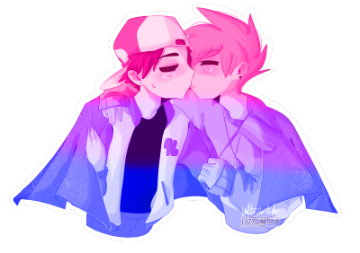 qntt-archive:Happy pride month yall I guess :^O Me and @voltz-switch did a collab