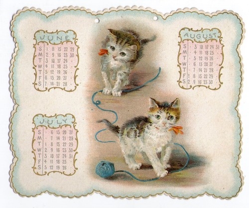 Attractive chromolithograph colour printed calendar 1902