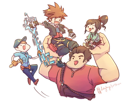 fishykays:  Imagine all the cool new keyblades! Well, almost all.