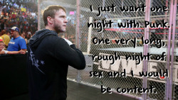 Wrestlingssexconfessions:  I Just Want One Night With Punk. One Very Long, Rough