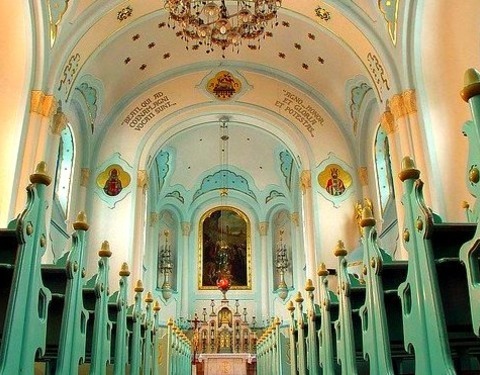 Inside Architecture At The Blue Church In Bratislava, Slovakia