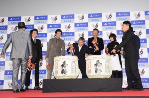 cris01-ogr:Oguri Shun at at Yakuza6 release event! ^____^Along with the other protagonists of the ga