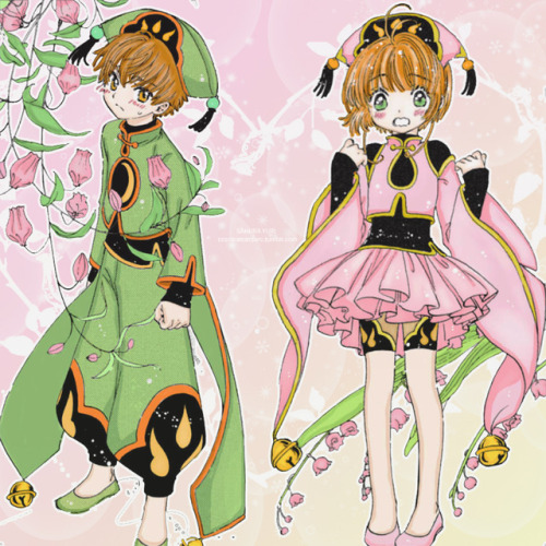 ccsclearcardarc:Sakura and Syaoran matching outfit from Clear Card Arc chapter 18 <3