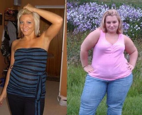 From thin to fat. Weight gain adult photos