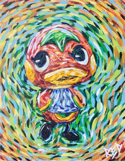 retrogamingblog2:Animal Crossing Paintings made by RedDenStudio