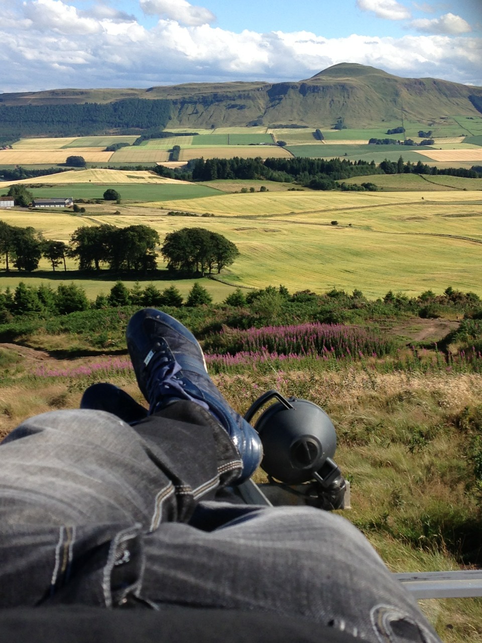 Scottish country side in land rover defender