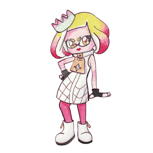  Splatoon characters, I really enjoy them, but I have to make better works yet. 