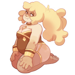 aanabi:  @cartoonyafterdark ‘s cutie gemsona Bruneau jasper as my half of an art trade!  