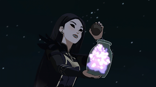 sapphicamaya:claudia casting the tracking spell 
