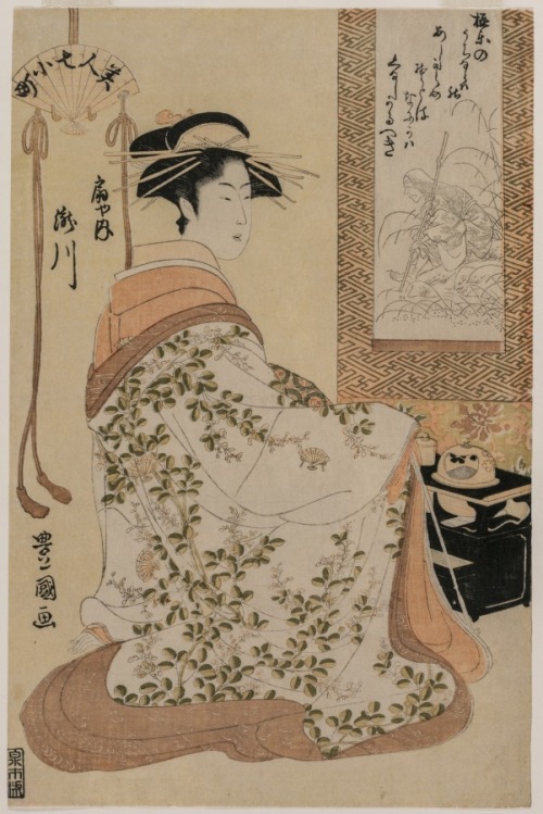 cma-japanese-art: Takigawa of Ōgiya, from the series Beauties as the Seven Komachi, Utagawa Toyokuni