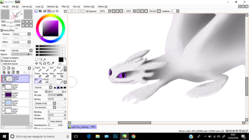 Shading In Progress For The Hypothetical Light Fury Design :)