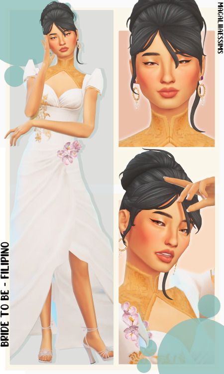 magalhaessims:BRIDE TO BE - MAXIS-MATCH FILIPINO INSPIRED LOOKBOOKOUTFITBaro’t Saya Outfit (Hiraya) 