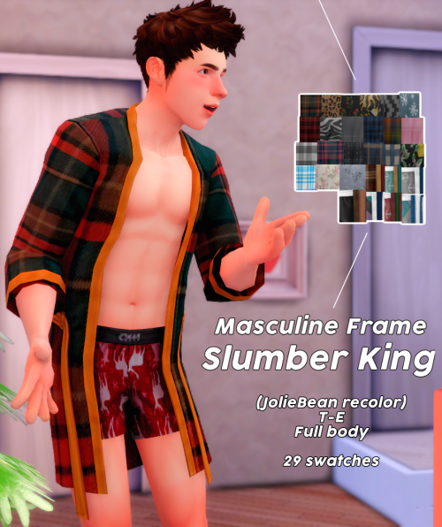 Slumber King (Joliebean recolor)Dudes too like to be comfortable and look good while doing so.Mesh b