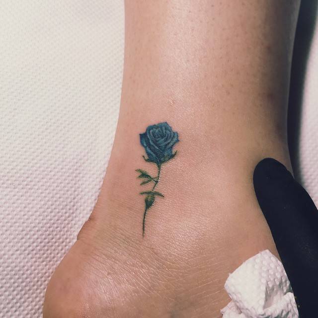 Small rose tattoo  Small rose tattoo Rose tattoo on ankle Rose tattoos