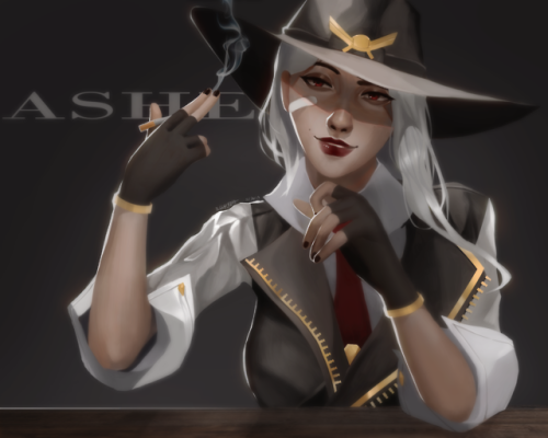 Quick digital painting of Ashe from Overwatch! Thanks for commissioning, Bobby!–Deviantart