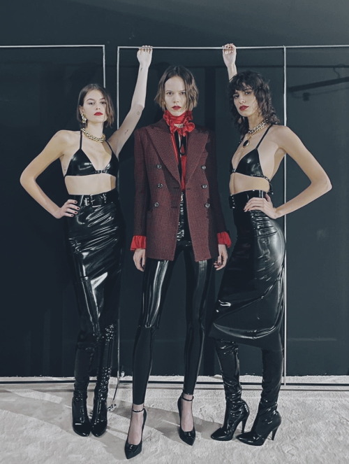 Saint Laurent / Fall 2020 / RTW / Backstage Models: Kaia Gerber / Freja Beha Erichsen / Mica Arganar