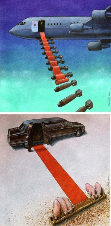 ftyrdesewder:  iterates:  cloudyskiesandcatharsis:  Brilliant Thought-Provoking Satirical Illustrations by Pawel Kuczynski  these are always excellent  Are you fking kidding like less than half of those even make sense 