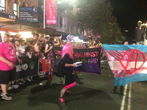 Warrang / Sydney, So-Called Australia: Unauthorised Protest at the Mardi Gras 2018 Parade by Pink Bl