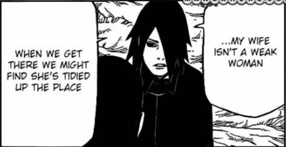 kimonomoon:  Sasuke in Protective Father mode demanding in anger where his is daughter