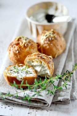 in-my-mouth:  Herbed Cream Puffs