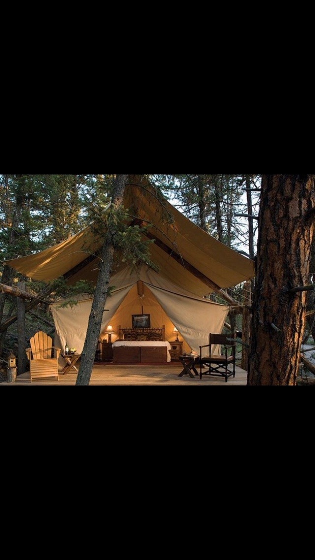 nwmonkeygirl:  my idea of camping. ~monkey girl  Mine too