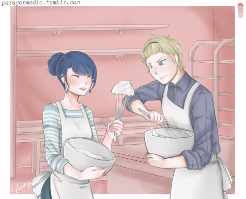 Baking&mdash;-Marinette: Chill famFelix: *WHISKING INTENSIFIES *&mdash;-Notes:Phone’s 