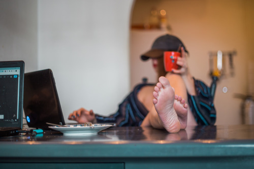 Working from home with my morning coffee☕