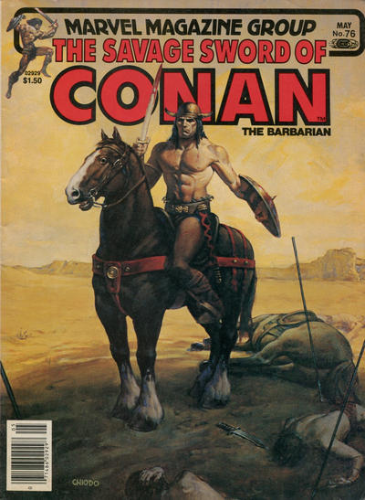 pulpsandcomics2:The Savage Sword of Conan #76    May 1982   cover by Joe Chiodo