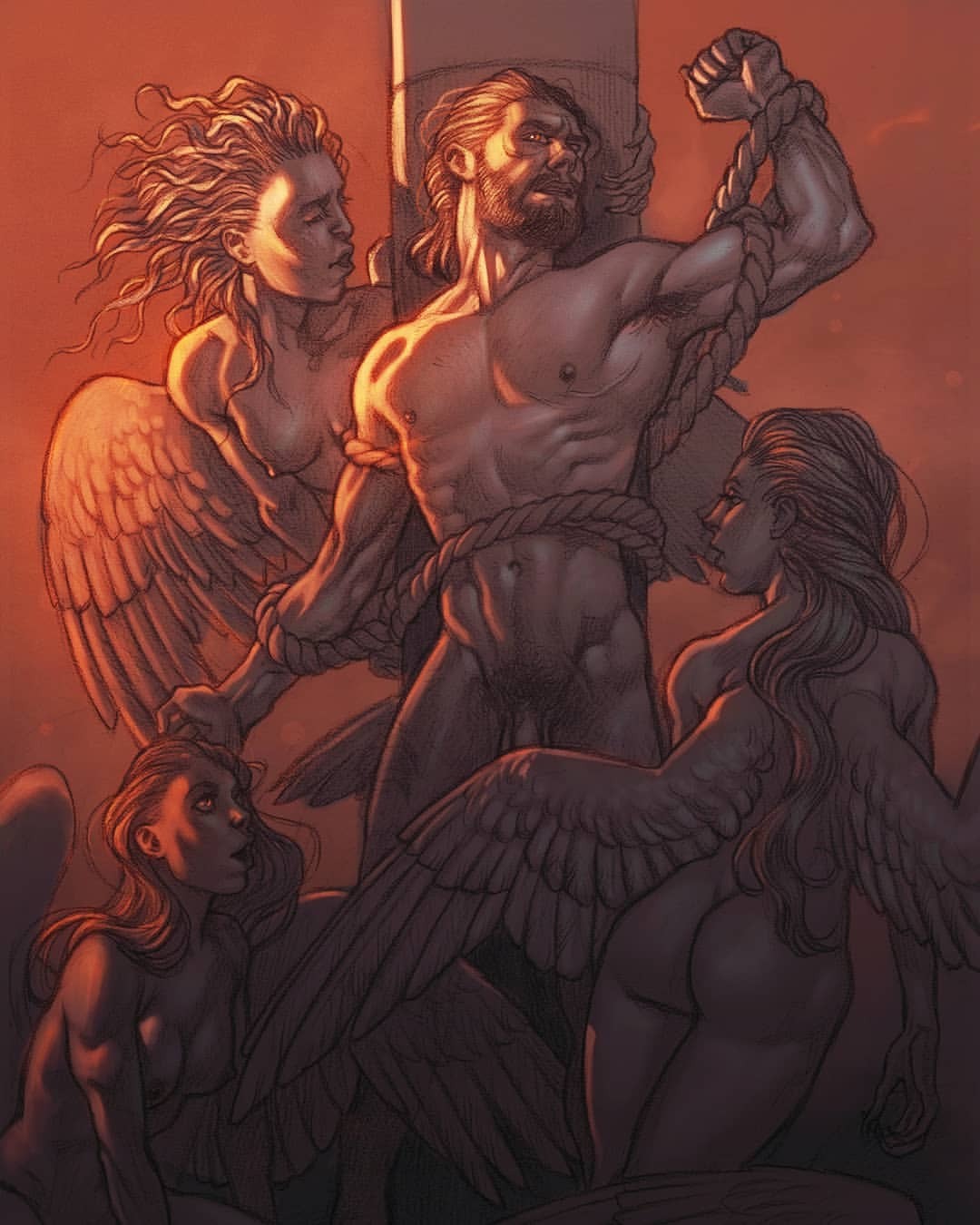 juancarlosbellon:  ODISSEUS or ULISES. Illustration for a series of Greek Heroes.