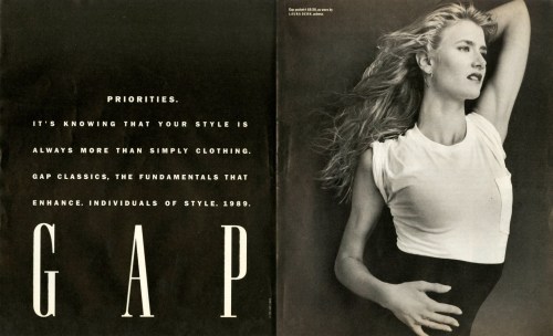 lauradernshrine: Gap ad featuring Laura Dern  - 1989