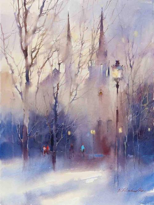 culturenlifestyle: Expressive Cityscape Watercolor Paintings by Viktoria Prischedko German artist Vi