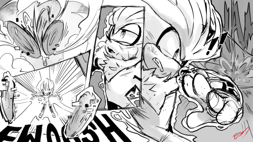 Ruby!Sonic Vs. Shadow And Silver Could You Draw That Please? I Want To See Sonic Just Toying With Them