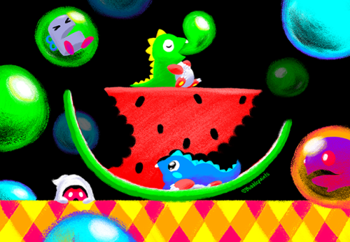 Bubble Bobble is a childhood fave of mine, I can’t believe it took me this long to draw a fanart of 