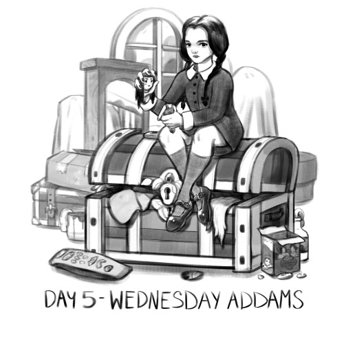 Day 5 of inktober- Wednesday Addams