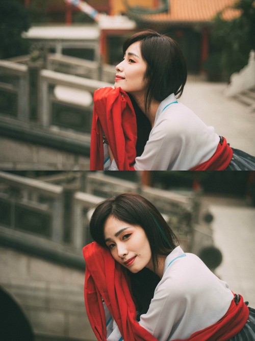 ziseviolet:Hanfu (han chinese clothing) photoset via 桃几姑娘. This hanfu is a ‘Qixiong Ruqun/齐胸襦裙’ and 