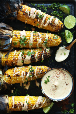 verticalfood: Grilled Corn with Sriracha Aioli 
