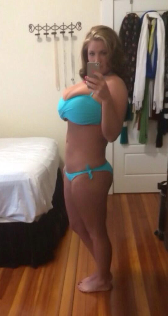 biggestboobguns:  “Is this ok or should I go smaller?”